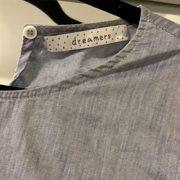 Bell sleeve SS chambray blouse - Picture 2 of 5